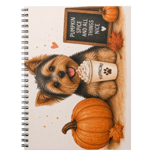 Yorkshire Terrier Fall Notebook (Front)
