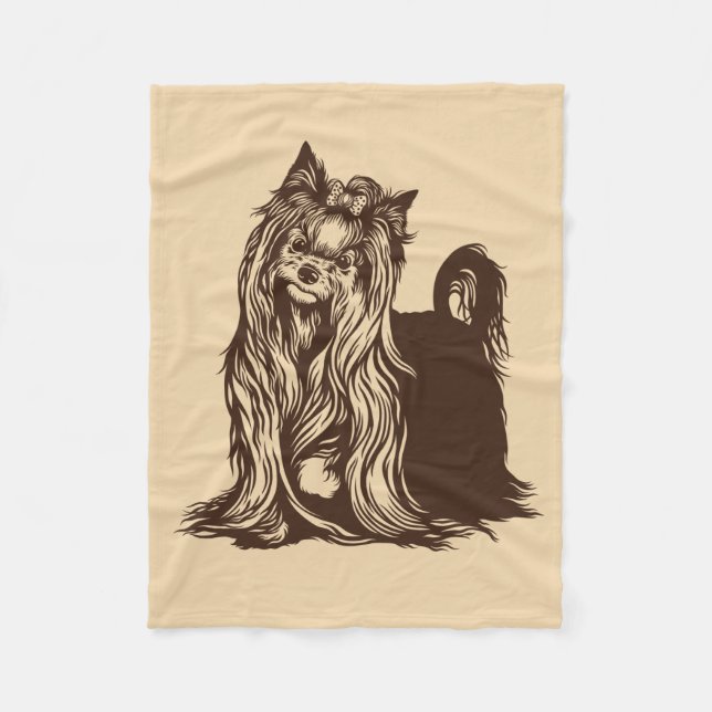 yorkshire terrier fleece blanket (Front)