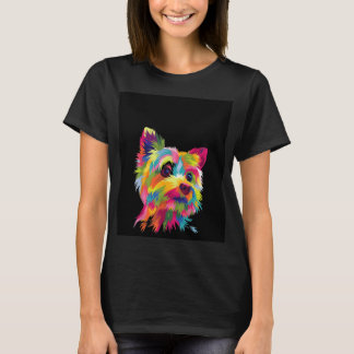 Yorkshire Terrier Funny Yorkie Pop Art Popart Dog T-Shirt