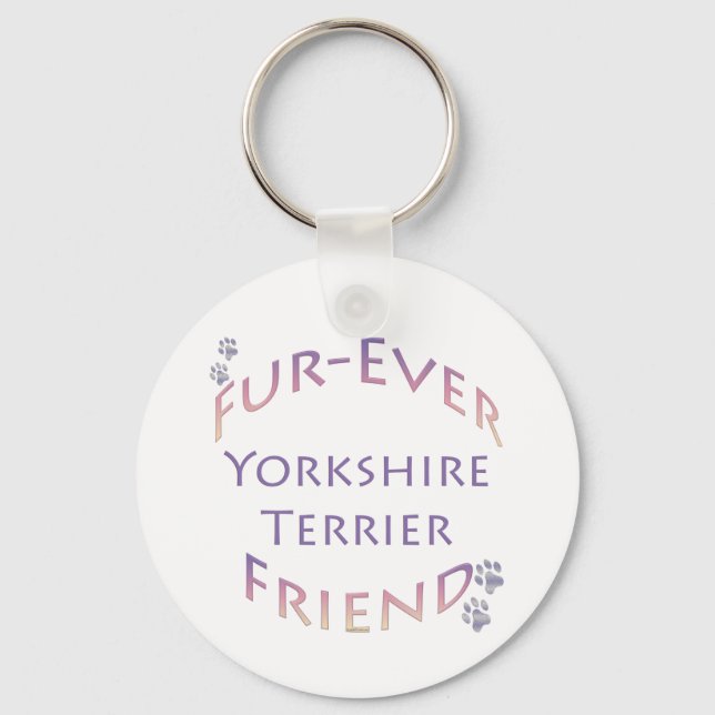 Yorkshire Terrier Furever Friend Key Ring (Front)