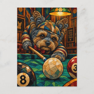Yorkshire Terrier, Geometric Mosaic Postcard
