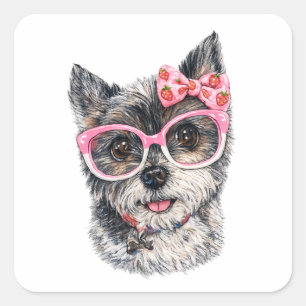 Yorkshire Terrier Gift for Dog Lovers Square Sticker