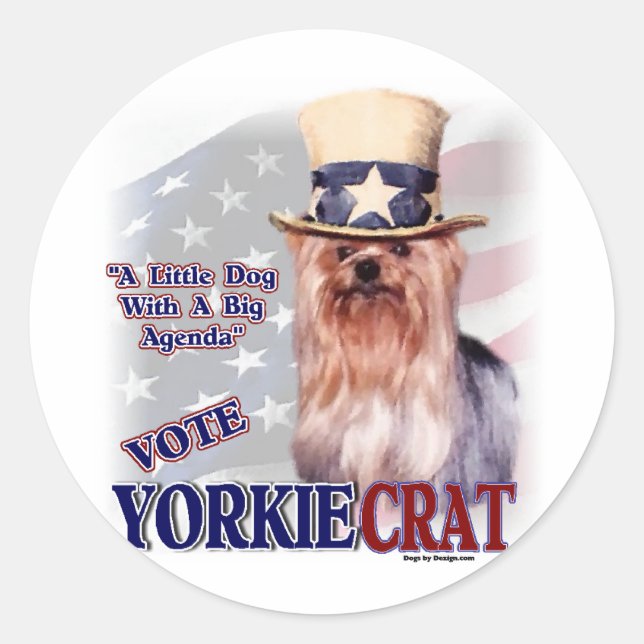Yorkshire Terrier Gifts Classic Round Sticker (Front)