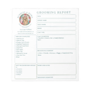 Yorkshire Terrier Grooming Salon Report Notepad