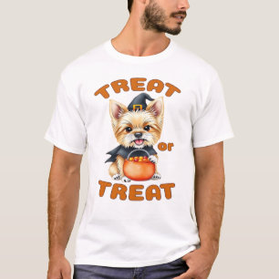 Yorkshire Terrier Halloween Dog Costume �Treat or  T-Shirt