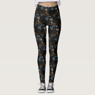 Yorkshire Terrier Halloween Scary  Leggings