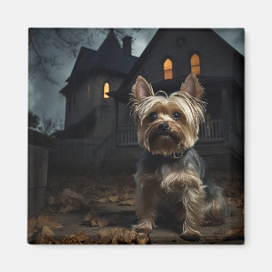Yorkshire Terrier Halloween Scary Magnet