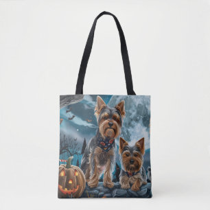 Yorkshire Terrier Halloween Spooky Tote Bag
