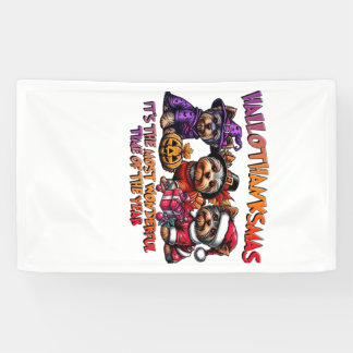 Yorkshire Terrier Halloween Thanksgiving Christmas Banner