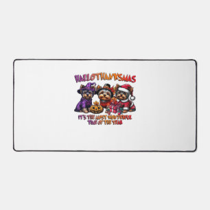 Yorkshire Terrier Halloween Thanksgiving Christmas Desk Mat