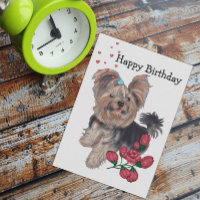 Yorkshire Terrier Happy Birthday