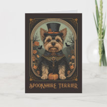 Yorkshire Terrier Happy Halloween Greeting