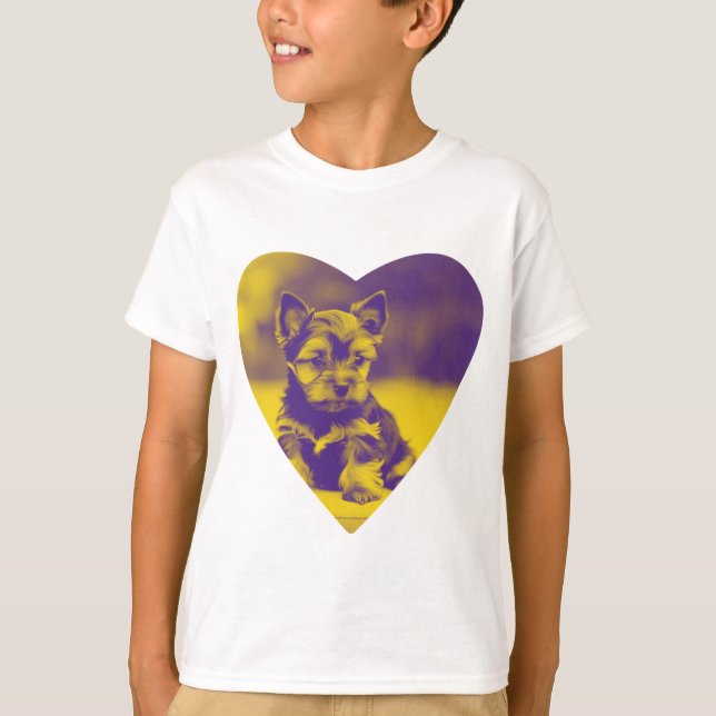 Yorkshire Terrier Heart T-Shirt (Front)