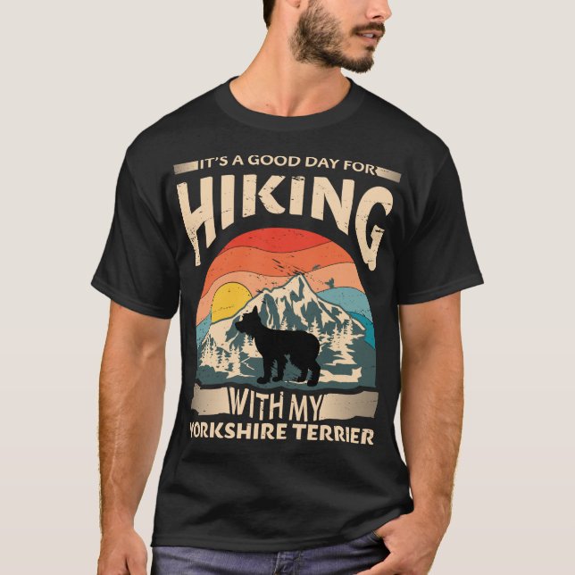 Yorkshire Terrier Hiking T-Shirt (Front)
