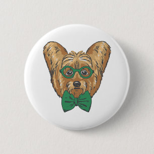 Yorkshire Terrier Hipster 6 Cm Round Badge