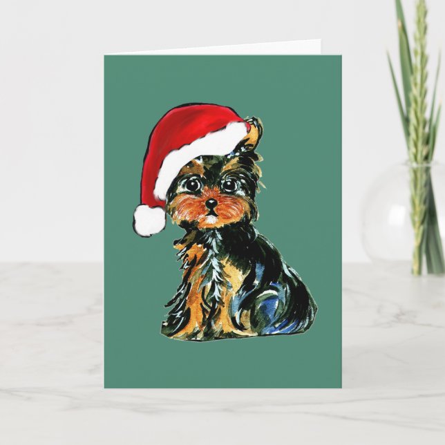 YORKSHIRE TERRIER HOLIDAY CARD (Front)