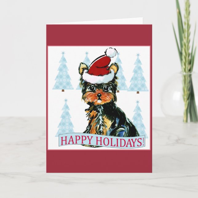 YORKSHIRE TERRIER HOLIDAY CARD (Front)