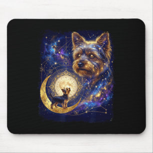 Yorkshire terrier howling to the moon meme 90s mouse pad