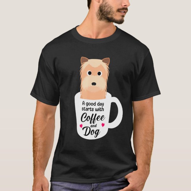 Yorkshire Terrier Humourous Dog Coffee T-Shirt (Front)