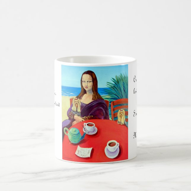 Yorkshire Terrier Mona Lisa Coffee Mug (Center)