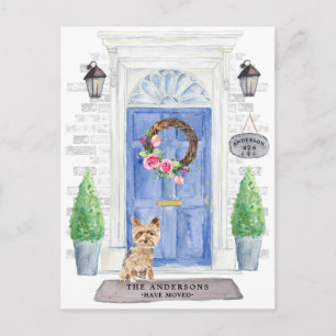 Yorkshire Terrier Moving Announcement Postcard