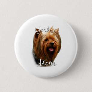 Yorkshire Terrier Mum 2 6 Cm Round Badge