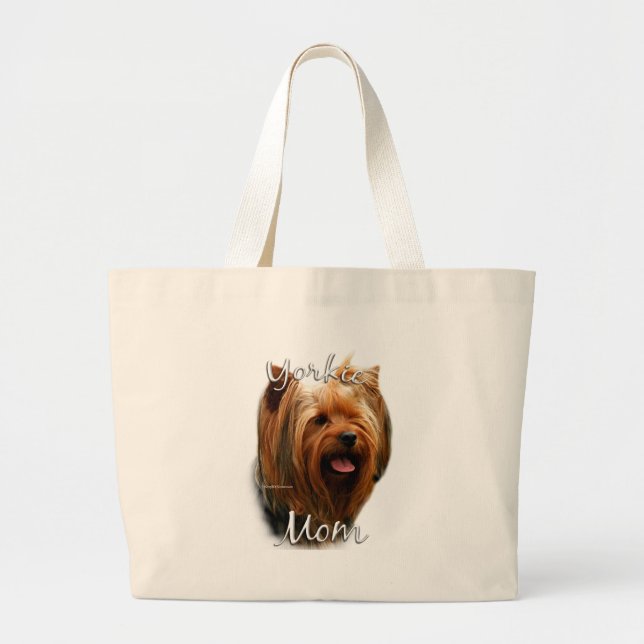 Yorkshire Terrier Mum 2 Large Tote Bag (Front)
