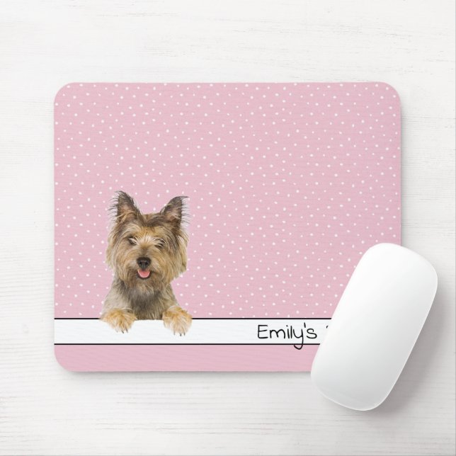 Yorkshire Terrier on Polka Dots   Mouse Pad (With Mouse)
