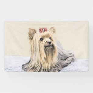 Yorkshire Terrier Painting - Cute Original Dog Art Banner