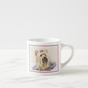 Yorkshire Terrier Painting - Cute Original Dog Art Espresso Cup