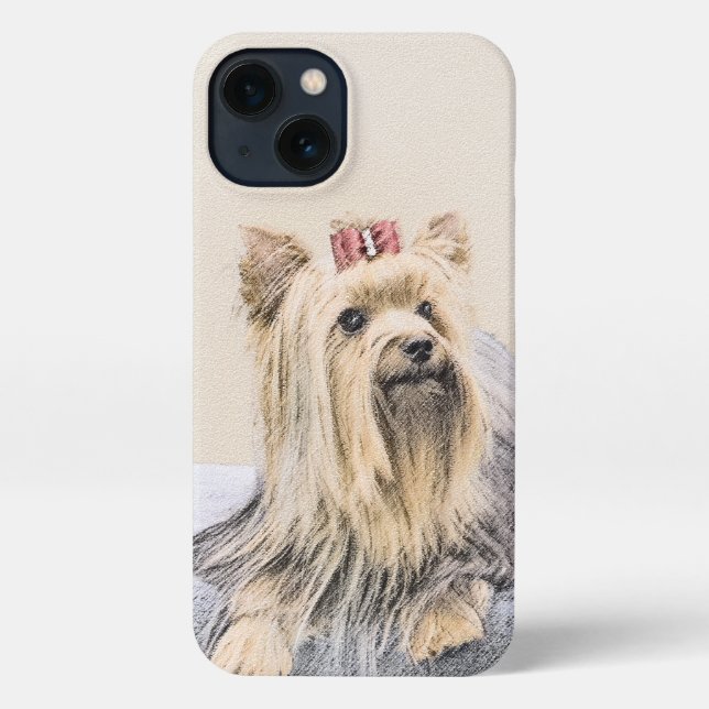Yorkshire Terrier Painting - Cute Original Dog Art iPhone Case (Back)