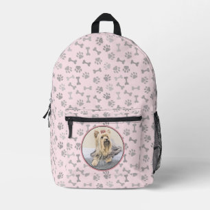 Yorkshire Terrier Painting - Cute Original Dog Art Printed Backpack