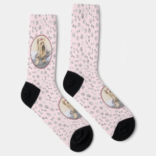 Yorkshire Terrier Painting - Cute Original Dog Art Socks