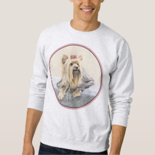 Yorkshire Terrier Painting - Cute Original Dog Art Sweatshirt