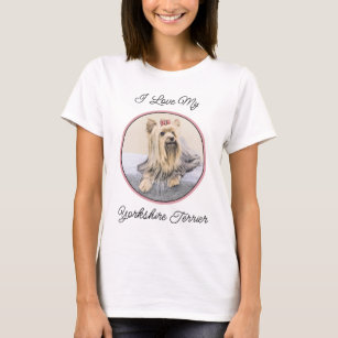 Yorkshire Terrier Painting - Cute Original Dog Art T-Shirt