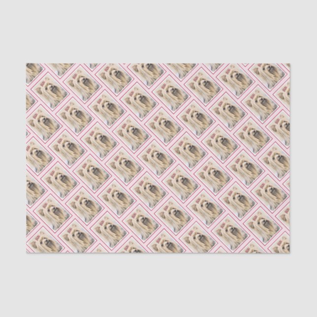 Yorkshire Terrier Painting - Cute Original Dog Art Tissue Paper (Front)