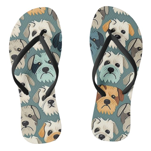 Yorkshire Terrier Pattern Jandals (Footbed)