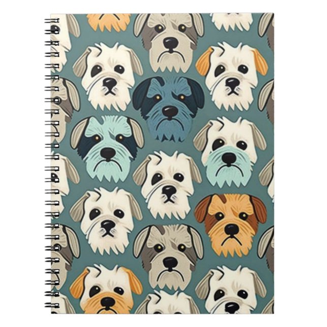 Yorkshire Terrier Pattern Notebook (Front)