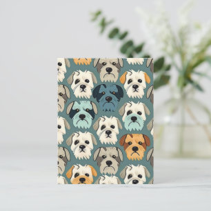 Yorkshire Terrier Pattern Postcard