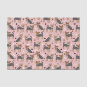 Yorkshire Terrier Paws and Bones Yorkie Dog Tissue Paper