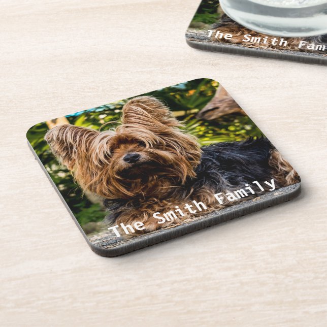 Yorkshire Terrier Plastic Coasters (Left Side)