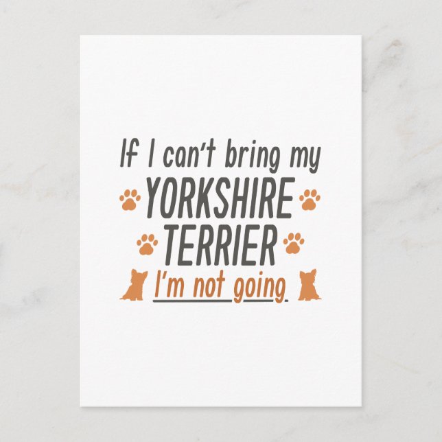Yorkshire Terrier Postcard (Front)