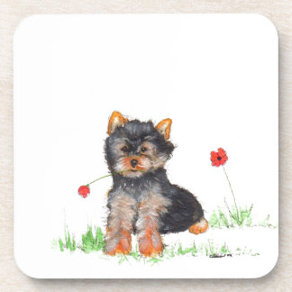 Yorkshire terrier pup coaster