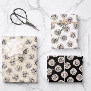 Yorkshire Terrier Puppy Painting Original Dog Art Wrapping Paper Sheet