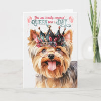 Yorkshire Terrier Queen for a Day Funny Birthday