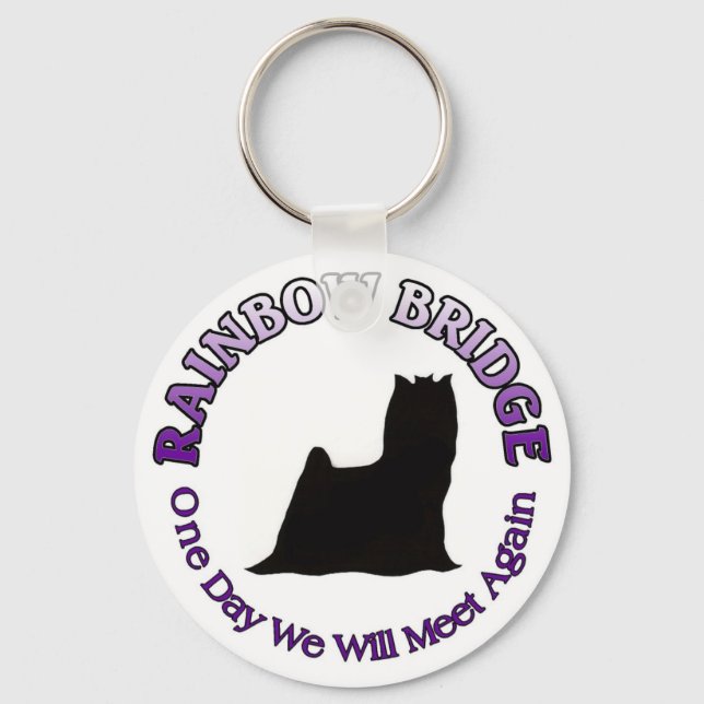 YORKSHIRE TERRIER RAINBOW BRIDGE KEYCHAIN (Front)