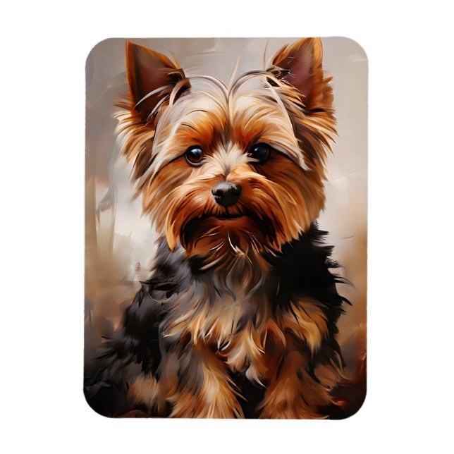Yorkshire Terrier Realism Art Portrait Magnet (Vertical)