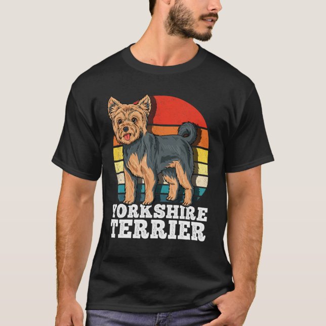 Yorkshire Terrier Retro T-Shirt (Front)