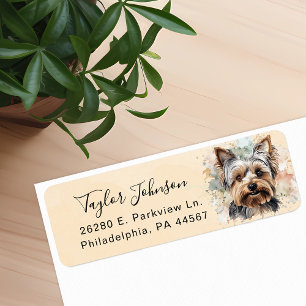 Yorkshire Terrier Return Address Label
