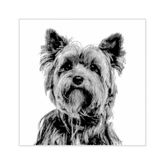 Yorkshire Terrier Rubber Stamp